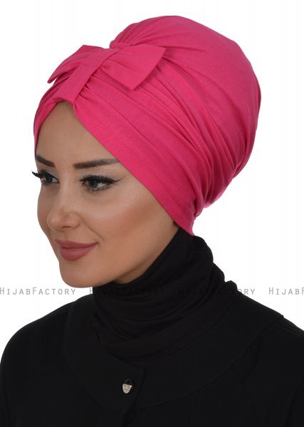 Agnes - Fuchsia Bomuld Turban - Ayse Turban