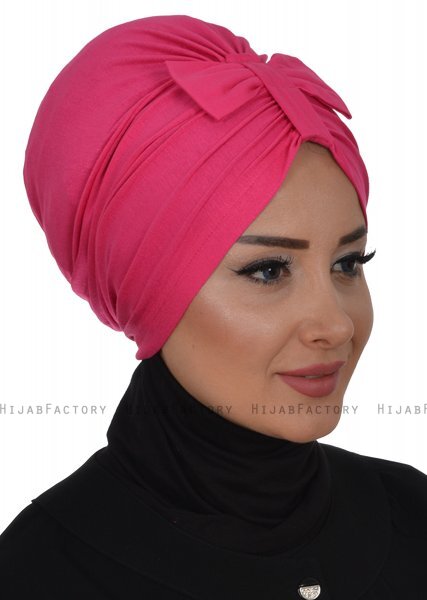 Agnes - Fuchsia Bomuld Turban - Ayse Turban