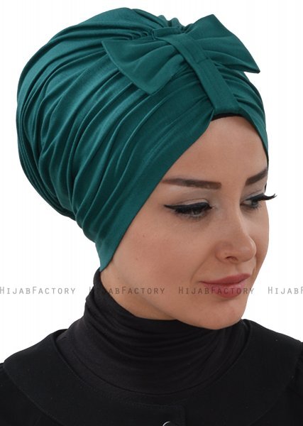 Agnes - Mørkegrøn Bomuld Turban - Ayse Turban