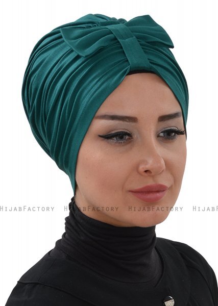 Agnes - Mørkegrøn Bomuld Turban - Ayse Turban