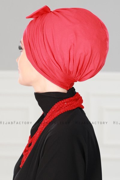 Agnes - Rød Bomuld Turban - Ayse Turban