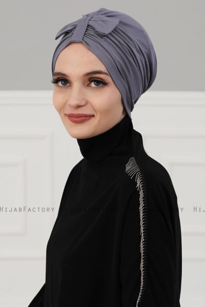 Agnes - Grå Bomuld Turban - Ayse Turban