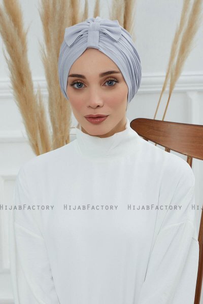 Agnes - Lysegrå Bomuld Turban