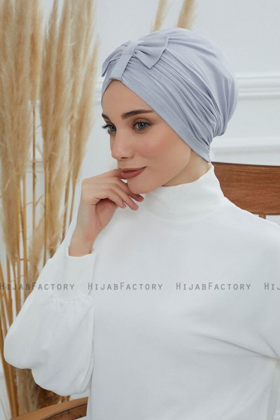 Agnes - Lysegrå Bomuld Turban