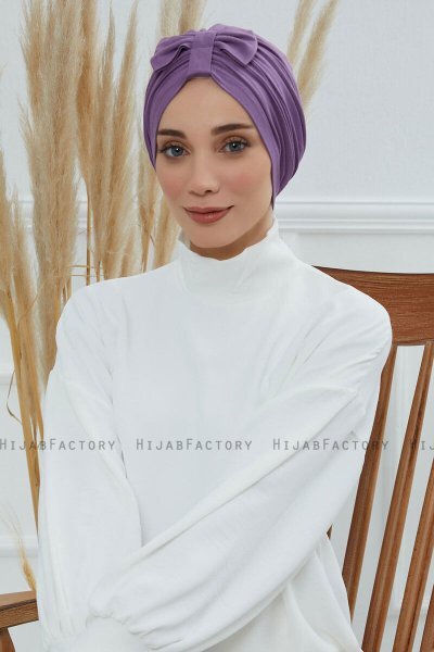 Agnes - Violet Bomuld Turban