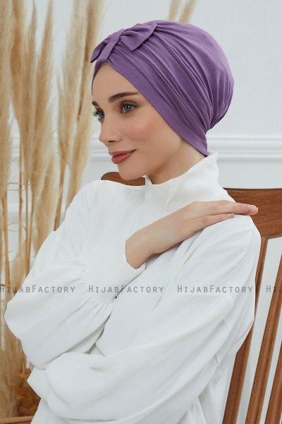 Agnes - Violet Bomuld Turban