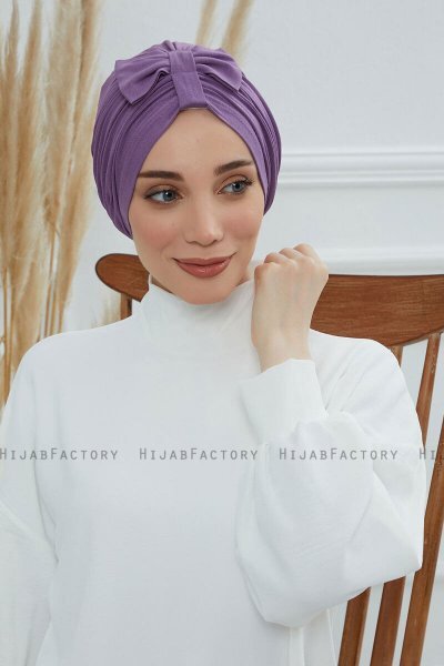 Agnes - Violet Bomuld Turban