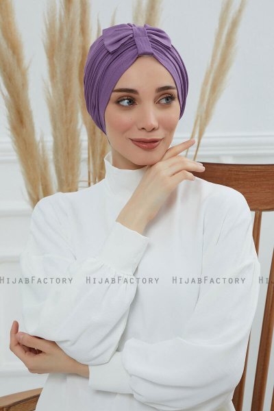 Agnes - Violet Bomuld Turban
