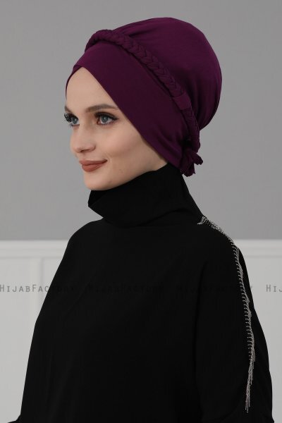 Olivia - Lilla Bomuld Turban - Ayse Turban