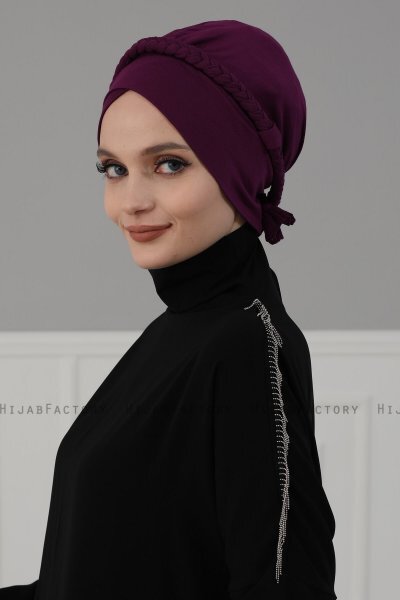 Olivia - Lilla Bomuld Turban - Ayse Turban