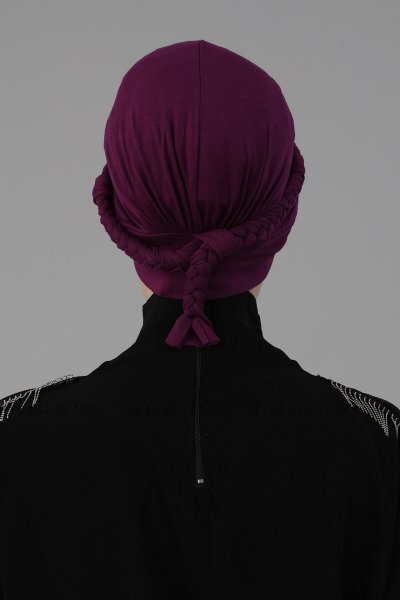 Olivia - Lilla Bomuld Turban - Ayse Turban
