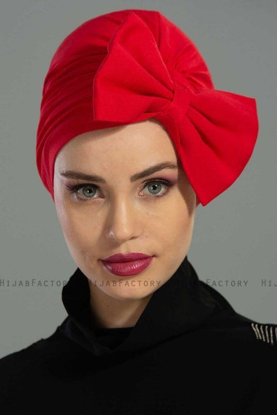 Julia - Rød Bomuld Turban - Ayse Turban