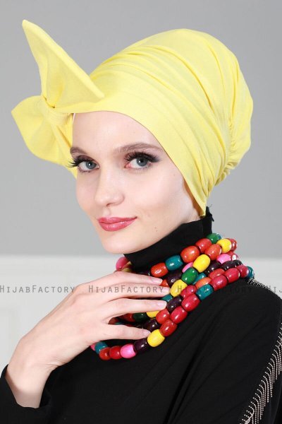 Julia - Gul Bomuld Turban - Ayse Turban