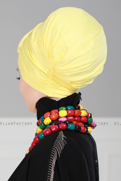 Julia - Gul Bomuld Turban - Ayse Turban