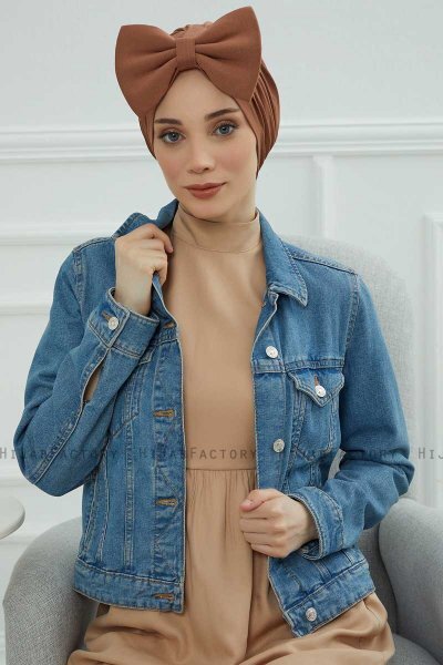 Julia - Caramel Bomuld Turban