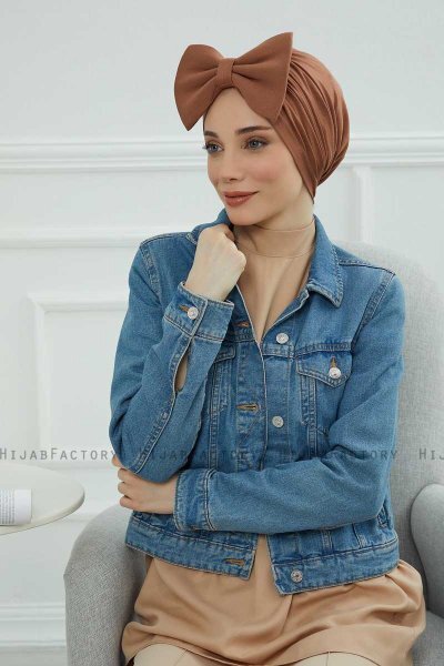 Julia - Caramel Bomuld Turban