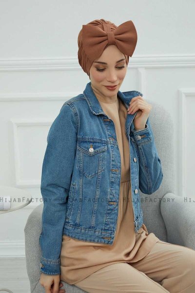 Julia - Caramel Bomuld Turban