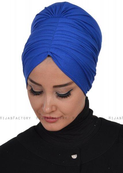 Wilma - Blå Bomuld Turban - Ayse Turban