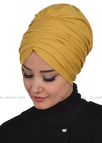 Wilma - Sennepsgul Bomuld Turban - Ayse Turban