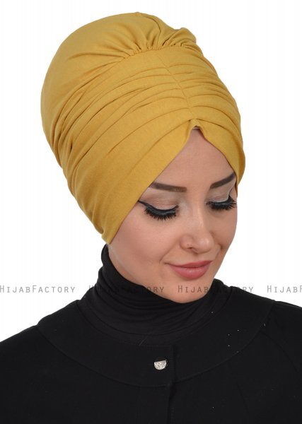 Wilma - Sennepsgul Bomuld Turban - Ayse Turban