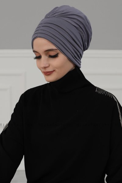 Wilma - Grå Bomuld Turban - Ayse Turban