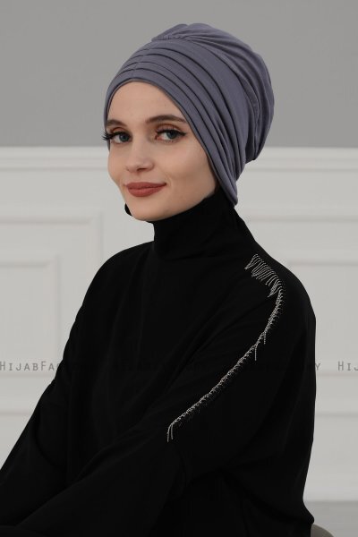 Wilma - Grå Bomuld Turban - Ayse Turban