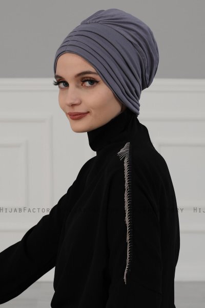 Wilma - Grå Bomuld Turban - Ayse Turban