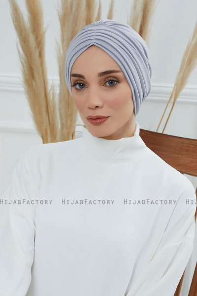 Wilma - Lysegrå Bomuld Turban