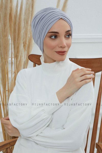 Wilma - Lysegrå Bomuld Turban