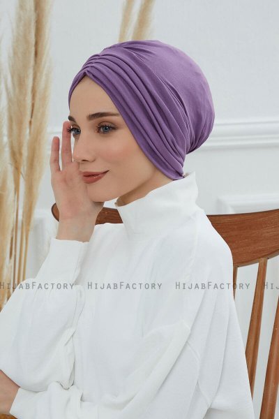 Wilma - Violet Bomuld Turban