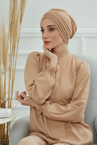 Wilma - Sand Bomuld Turban