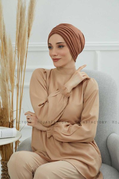 Wilma - Caramel Bomuld Turban