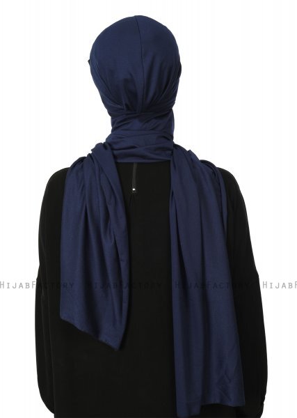 Bianca - Marine Blå Bomuld Turban