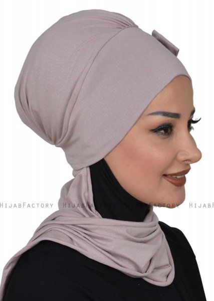 Bianca - Taupe Bomuld Turban
