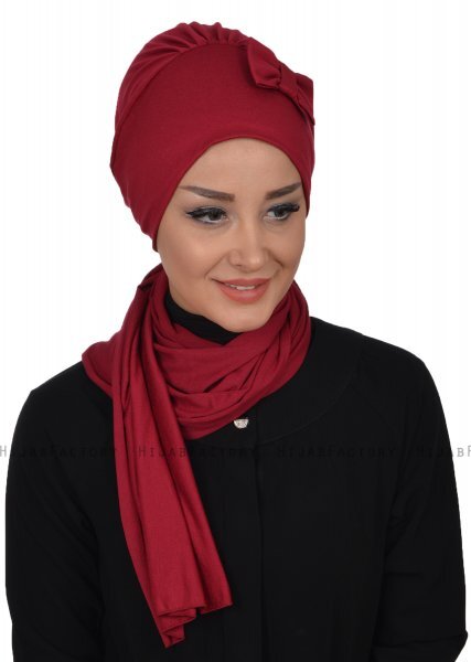 Bianca - Bordeaux Bomuld Turban