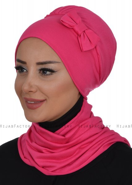 Bianca - Fuchsia Bomuld Turban