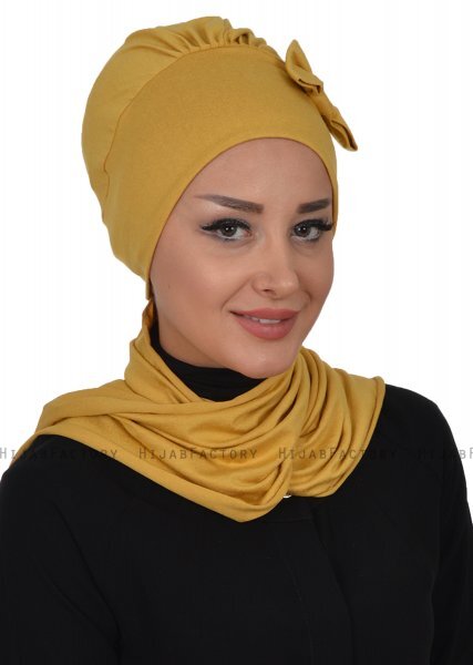 Bianca - Sennepsgul Bomuld Turban