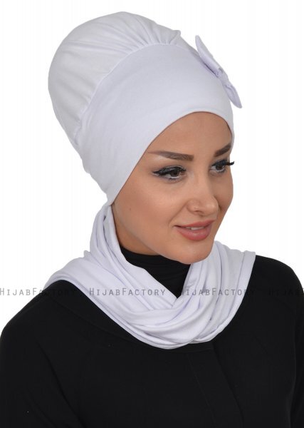 Bianca - Hvid Bomuld Turban