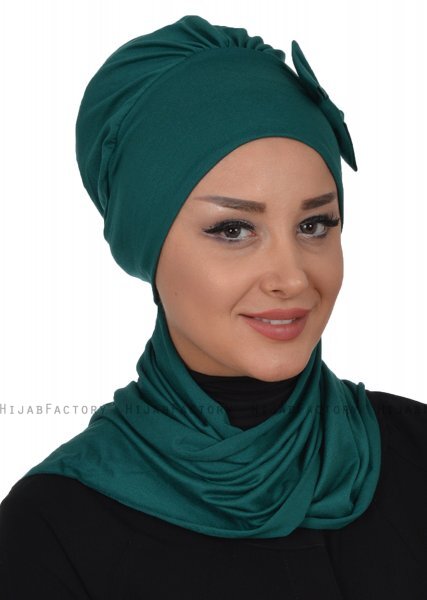 Bianca - Mørkegrøn Bomuld Turban