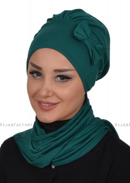 Bianca - Mørkegrøn Bomuld Turban