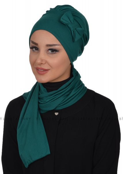 Bianca - Mørkegrøn Bomuld Turban