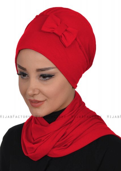 Bianca - Rød Bomuld Turban