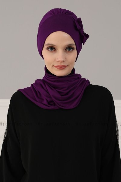 Bianca - Lilla Bomuld Turban