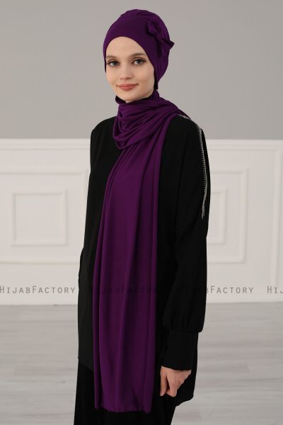Bianca - Lilla Bomuld Turban