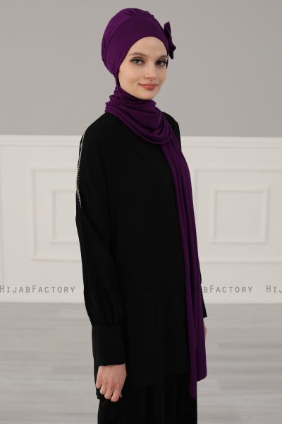 Bianca - Lilla Bomuld Turban