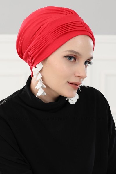 Linda - Rød Bomuld Turban - Ayse Turban