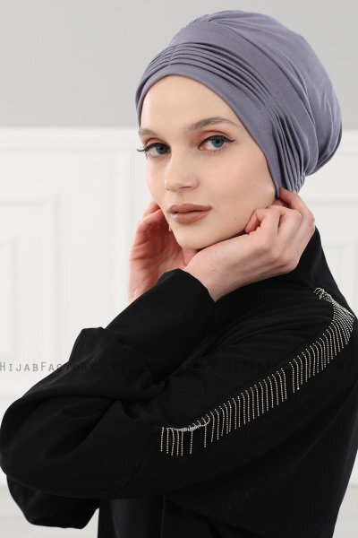 Linda - Grå Bomuld Turban - Ayse Turban
