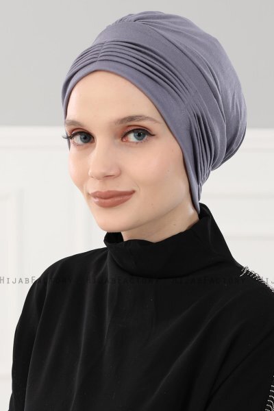 Linda - Grå Bomuld Turban - Ayse Turban