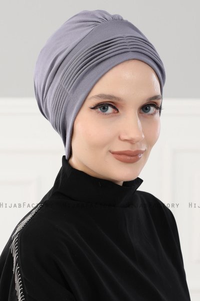 Linda - Grå Bomuld Turban - Ayse Turban