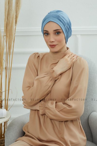 Linda - Sky Blue Bomuld Turban